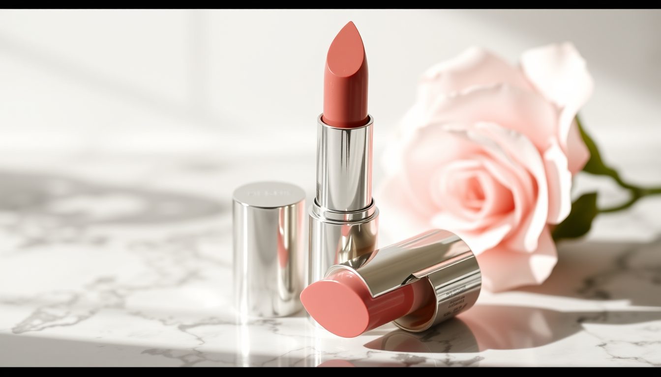 Main art studio: Could you show me a image of what the pierre cardin lipstick porcelain edition dusty rose shade looks like in real light