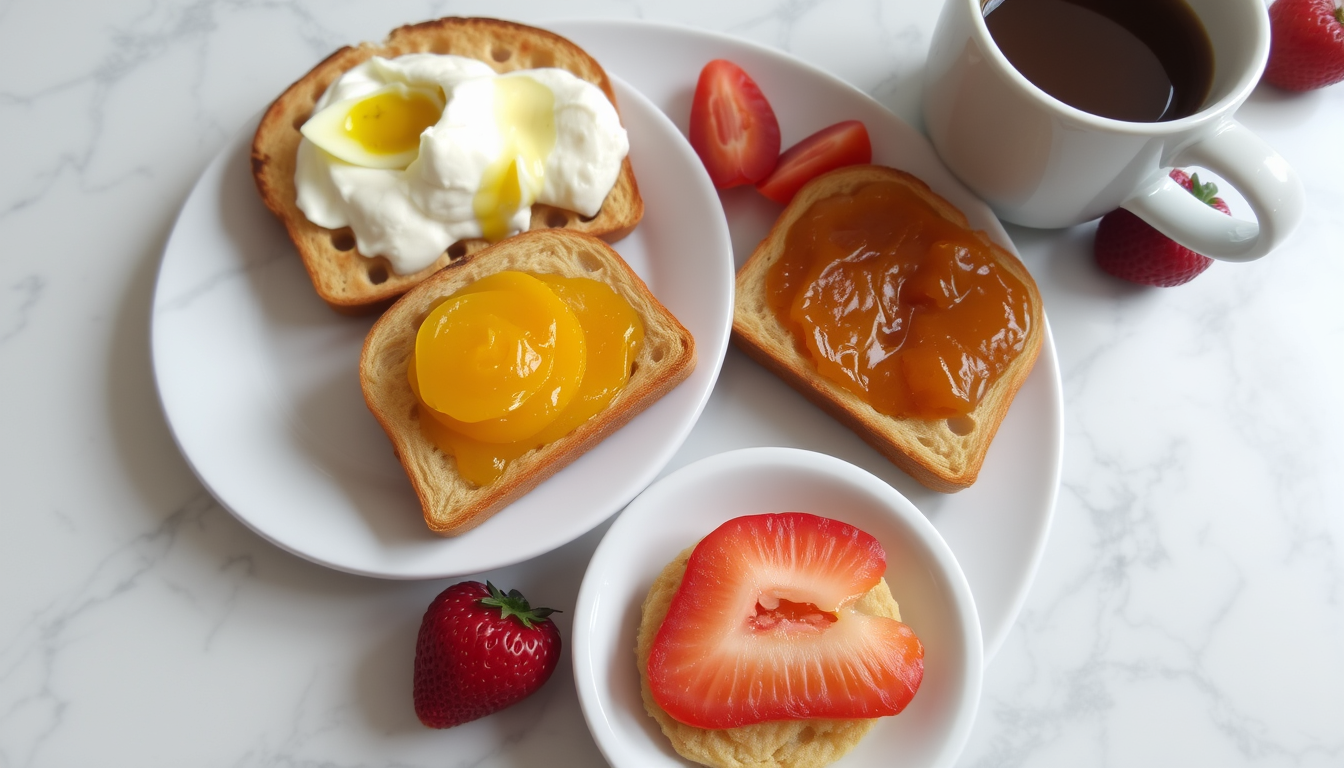 Main art studio: Día Desayuno Acompañamiento Lunes Avena con leche, plátano, canela y un poco de miel Café o leche Martes 2 tostadas integrales con mantequilla y un po