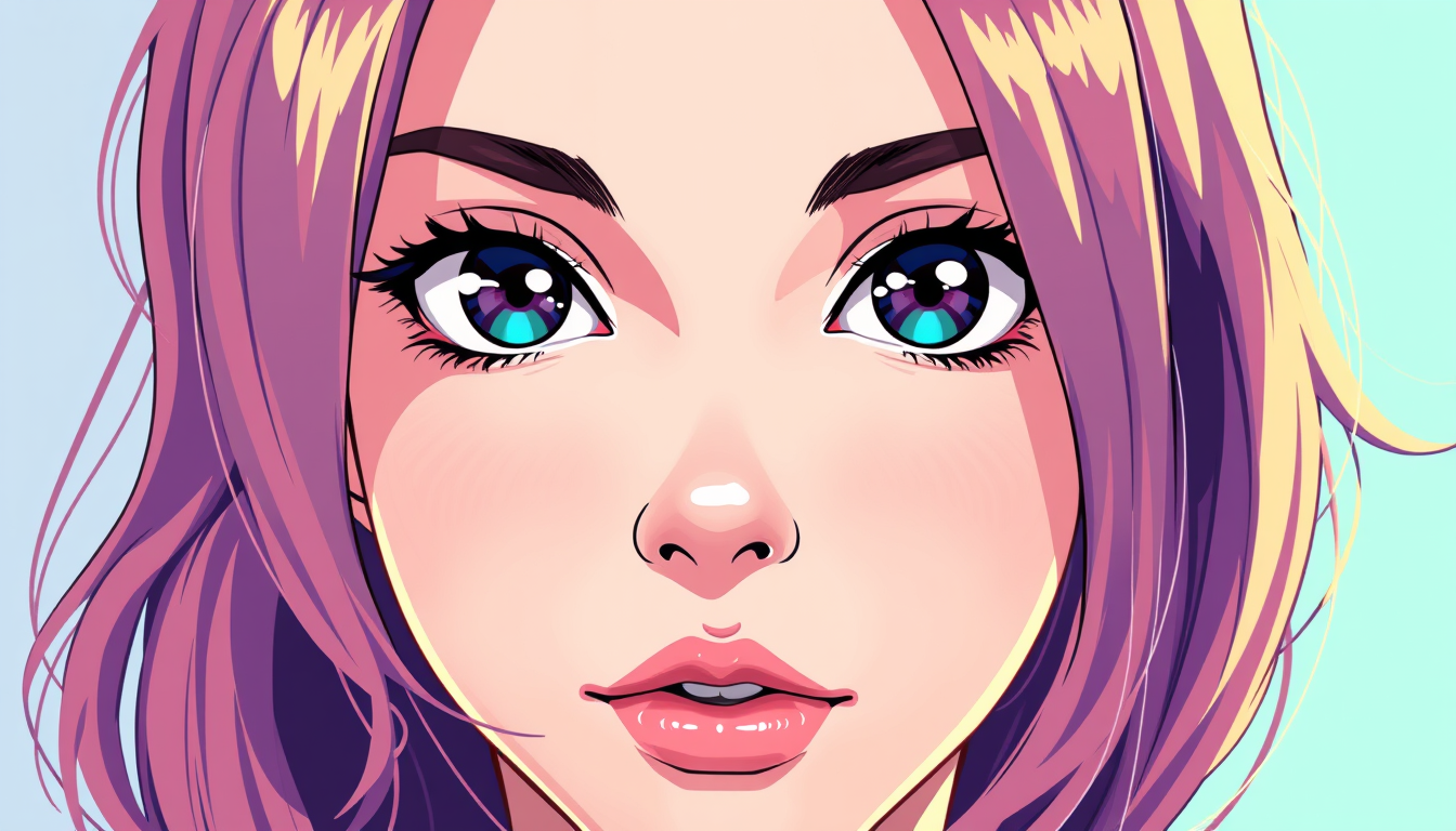 Photo To Anime idea: anime style portrait from the photo, cel shading, vibrant anime colors, expressive eyes, vtuber avatar, anime style, expressive eyes, soft rim light ,