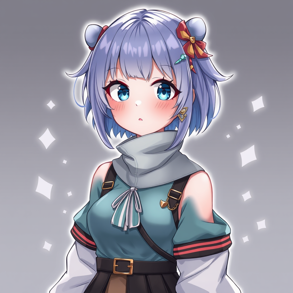 Characters idea: original character design, detailed outfit and accessories, expressive personality, anime girl, non hair,blue beautiful cool eyes,cool style , charact