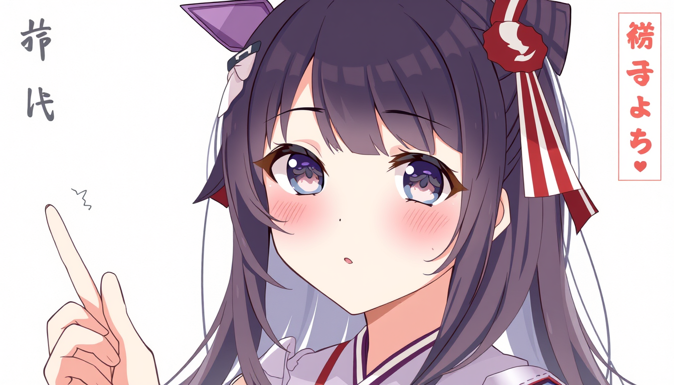 AI Art idea created from the prompt: 黒髪の女の子 かわいいイラスト