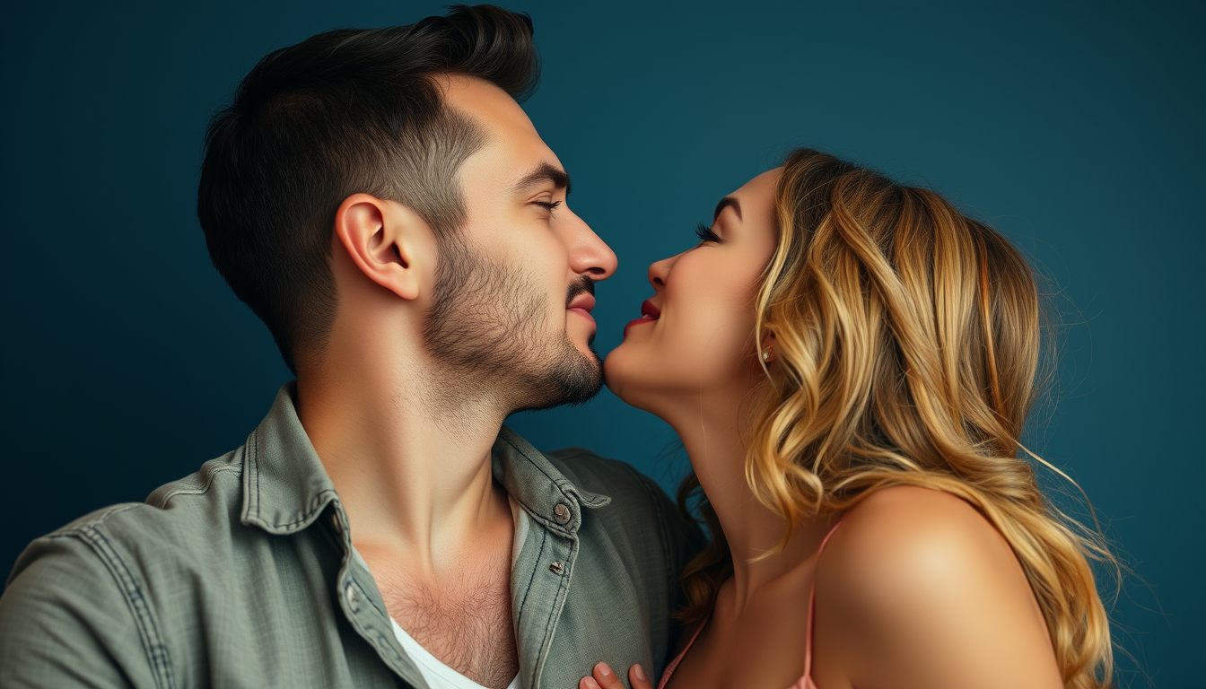 Main art studio: Faz me um homem a beijar uma mulher