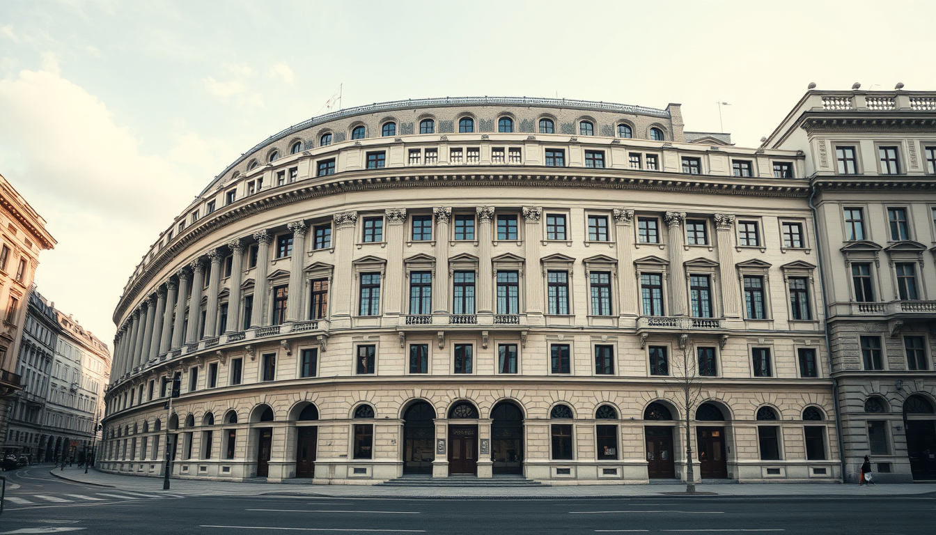 AI Art prompt example created from the prompt: Create a refined, cinematic, almost photographic architectural visualization aesthetic. The composition should be perfectly centered on the