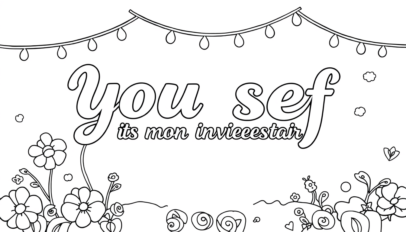 AI Coloring Page idea created from the prompt: black-and-white coloring page, bold clean outlines, large enclosed areas, no shading, jai envis d un truque proffetionnelle une carte dinvit