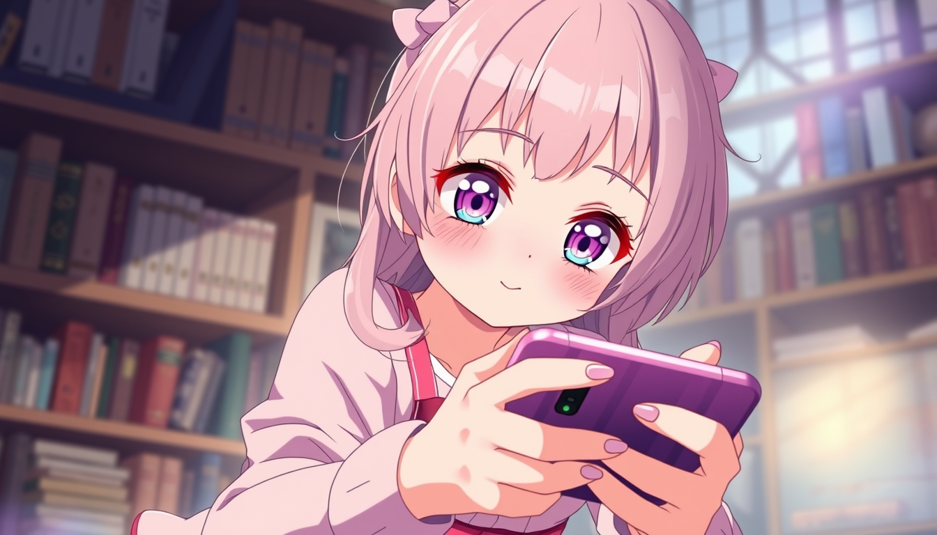 Main art studio: vtuber avatar, anime style, expressive eyes, soft rim light anime 2d playing game in hoogdie pink 🩷 n skirt illustration style is shojou anime style 