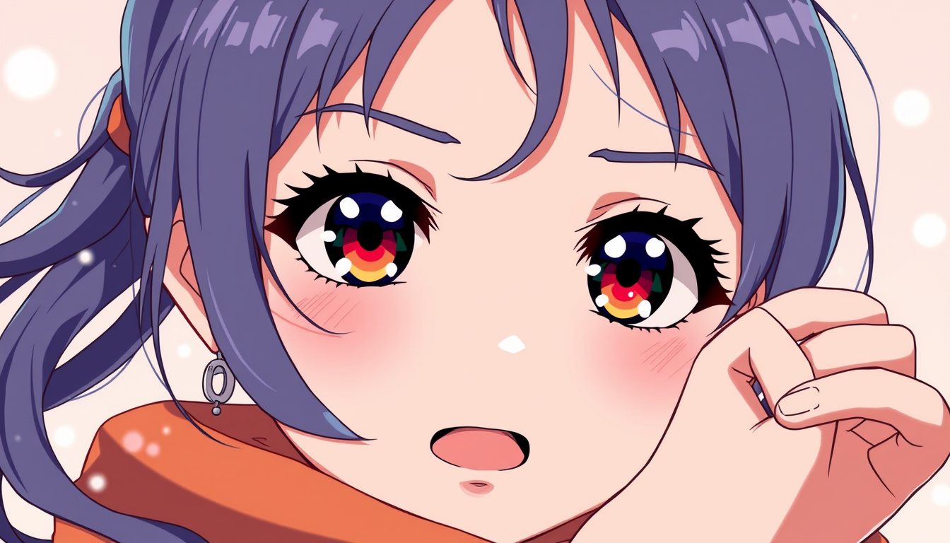 Anime idea: anime style, vibrant colors, expressive eyes, O‘zbekcha anime rasmi yarat. Anime nomi: «Omadsizning qayta tug‘ilishi», 1-qism. Qora sochli Firdas isml