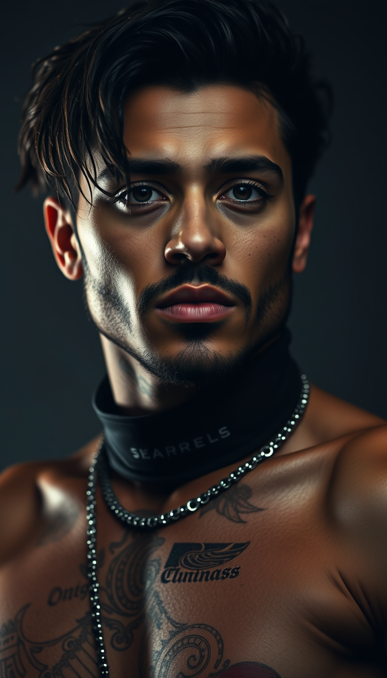 Main art studio: Con la imagen que te envié quiero que generes otra imagen de este mismo personaje con el pecho y hago lo más grandes ten en cuenta que la imagen que v