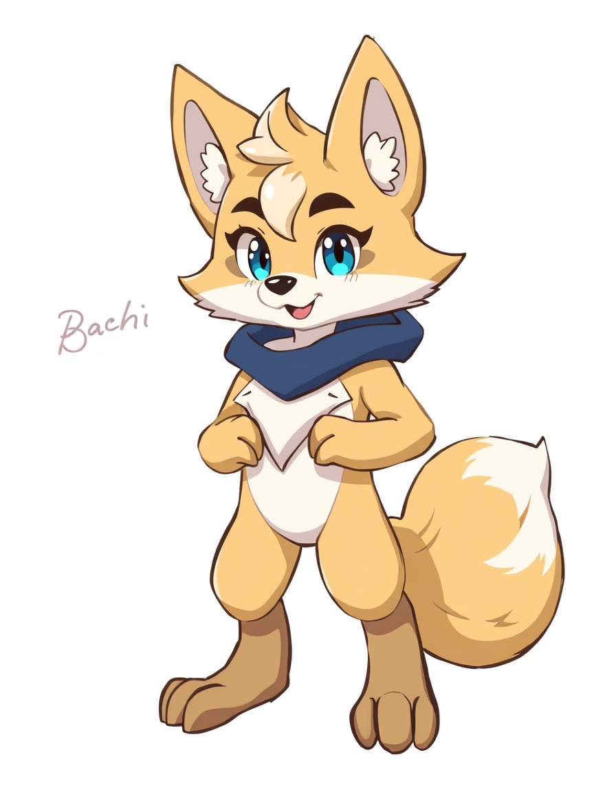 Fursona idea: fursona character, anthropomorphic animal design, expressive personality, reference sheet style, cute furry , clean fursona illustration