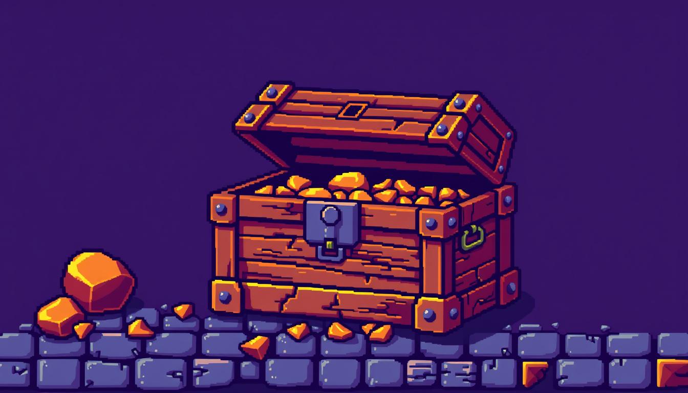 Sprite idea created from the prompt: pixel art game sprite, clean pixel grid, retro 16-bit palette, 32x32 pixel art treasure chest, RPG style , game-ready sprite sheet