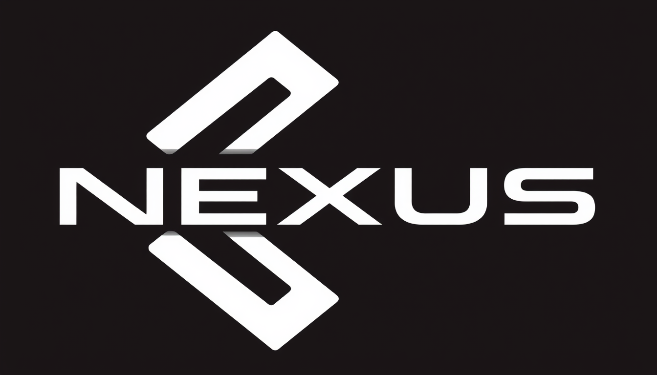 Logo idea: logo design, clean minimal mark, bold simple shapes, balanced composition, Diseña un logo minimalista, elegante y premium para NEXUS, empresa internac