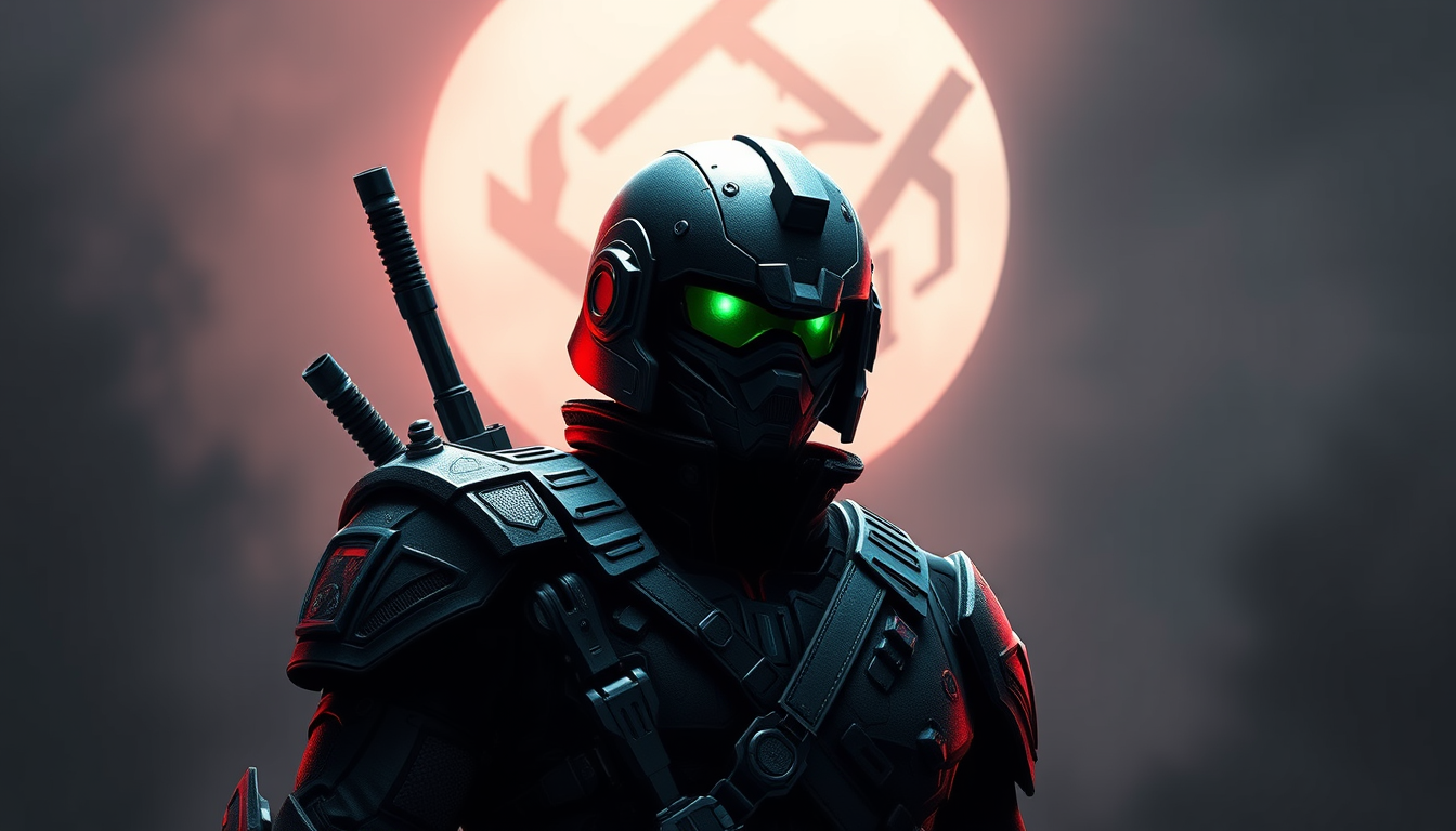 Characters idea: an original character defined by silhouette, role, outfit, palette, and expression, deliberate composition, a jager from pacific rim , polished image,