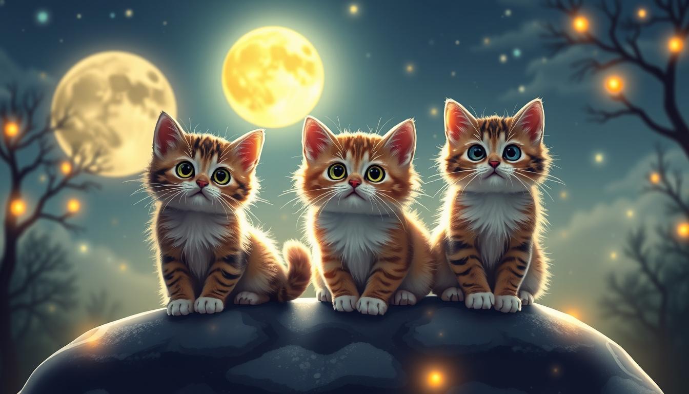 Main art studio: create cute cats on ballcony with moon lights and narture nights skys and cute moments
