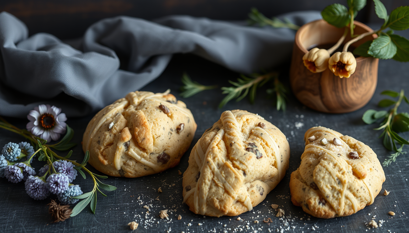 Main art studio: Bitte erstelle mir ein bild von herbstlichen scones.