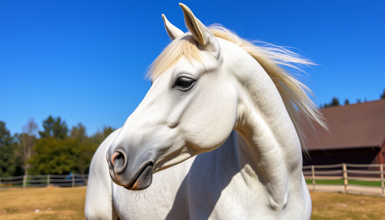 Main art studio: Ein wunderschöner palomino mit langer mähne