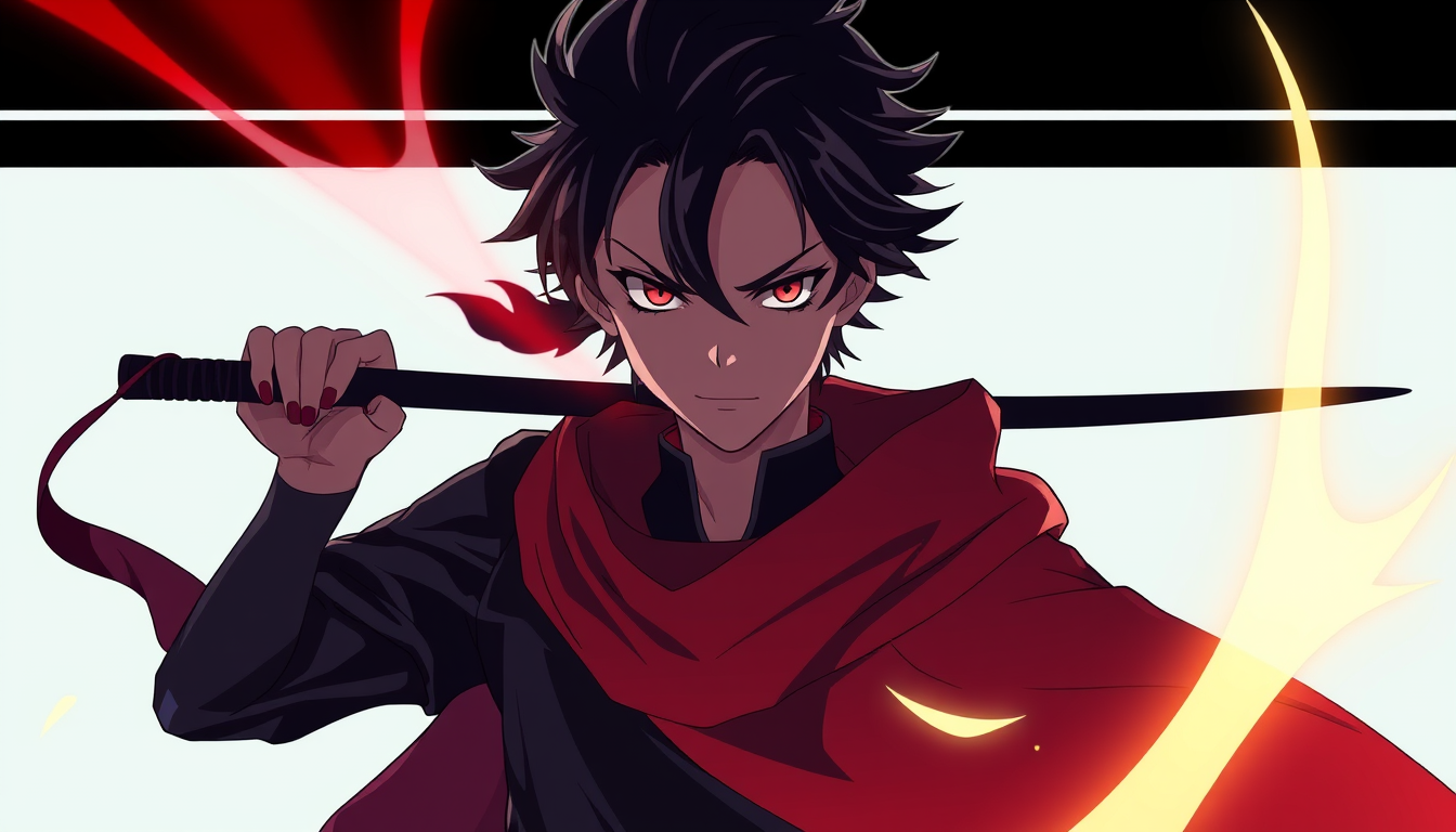 Characters idea: an original character defined by silhouette, role, outfit, palette, and expression, deliberate composition, Kiji, ragazzo in stile anime, capelli neri