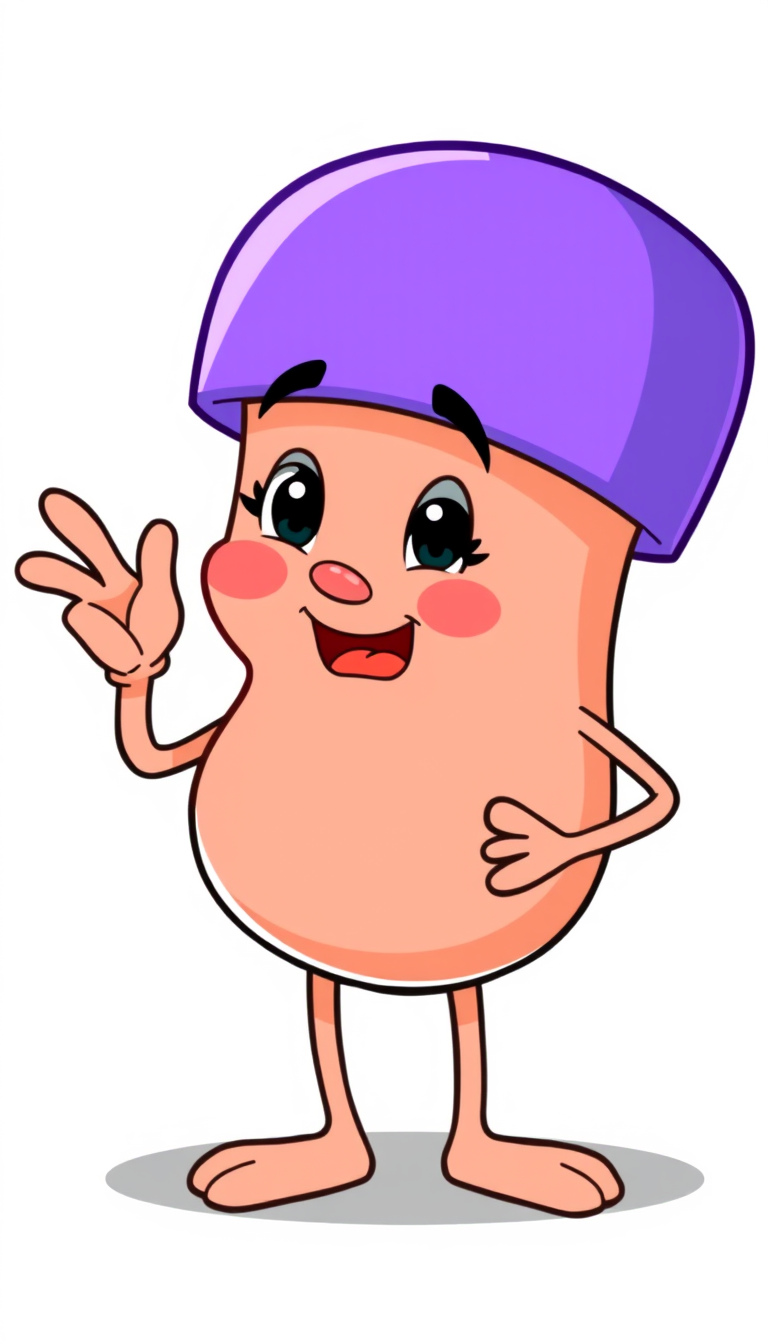 Main art studio: The cartoon stomach gently moves, blinks its eyes, moves its mouth as if explaining something, and slightly moves its arms. Keep the same character, c