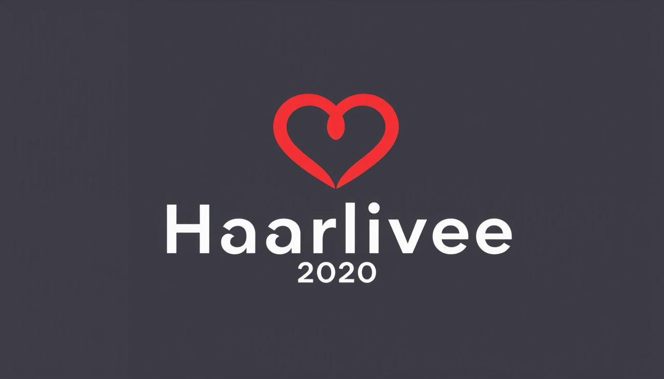 Logo idea: logo design, clean minimal mark, bold simple shapes, balanced composition, (Haarliebe 2020)und dann beide 2en sollen vor sich stehen wie ein Herz auf 
