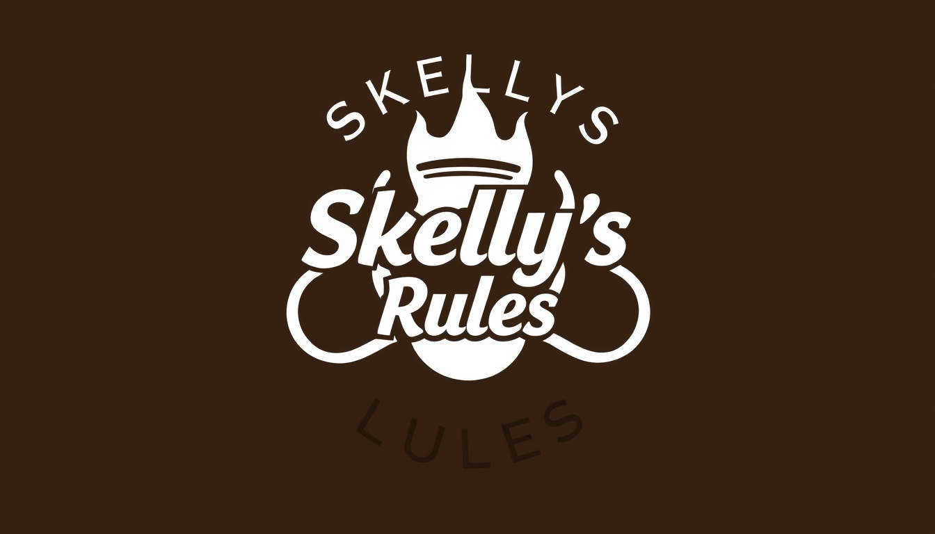 Main art studio: Creste a business logo for "Skellys Rules Ltd" its a mobile dj and party equipment hire company, make the logo music themed