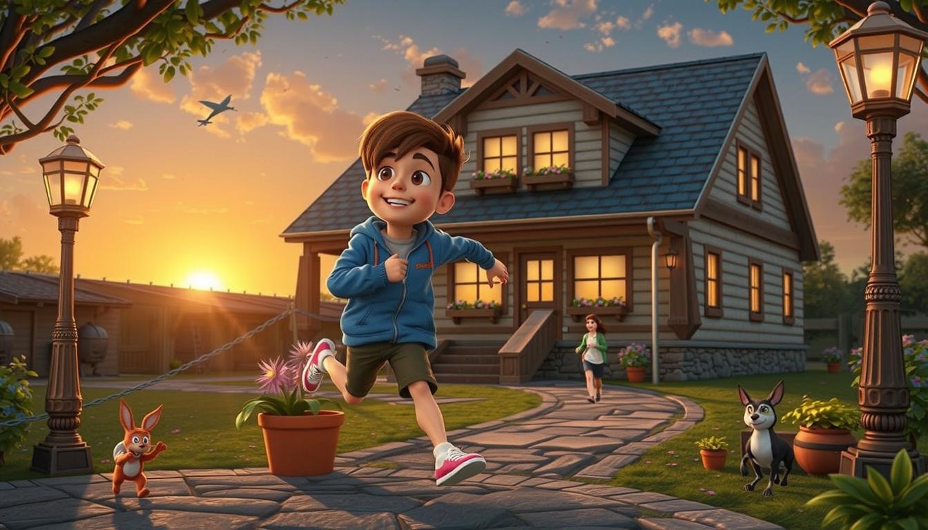 Main art studio: just running 3d animation video