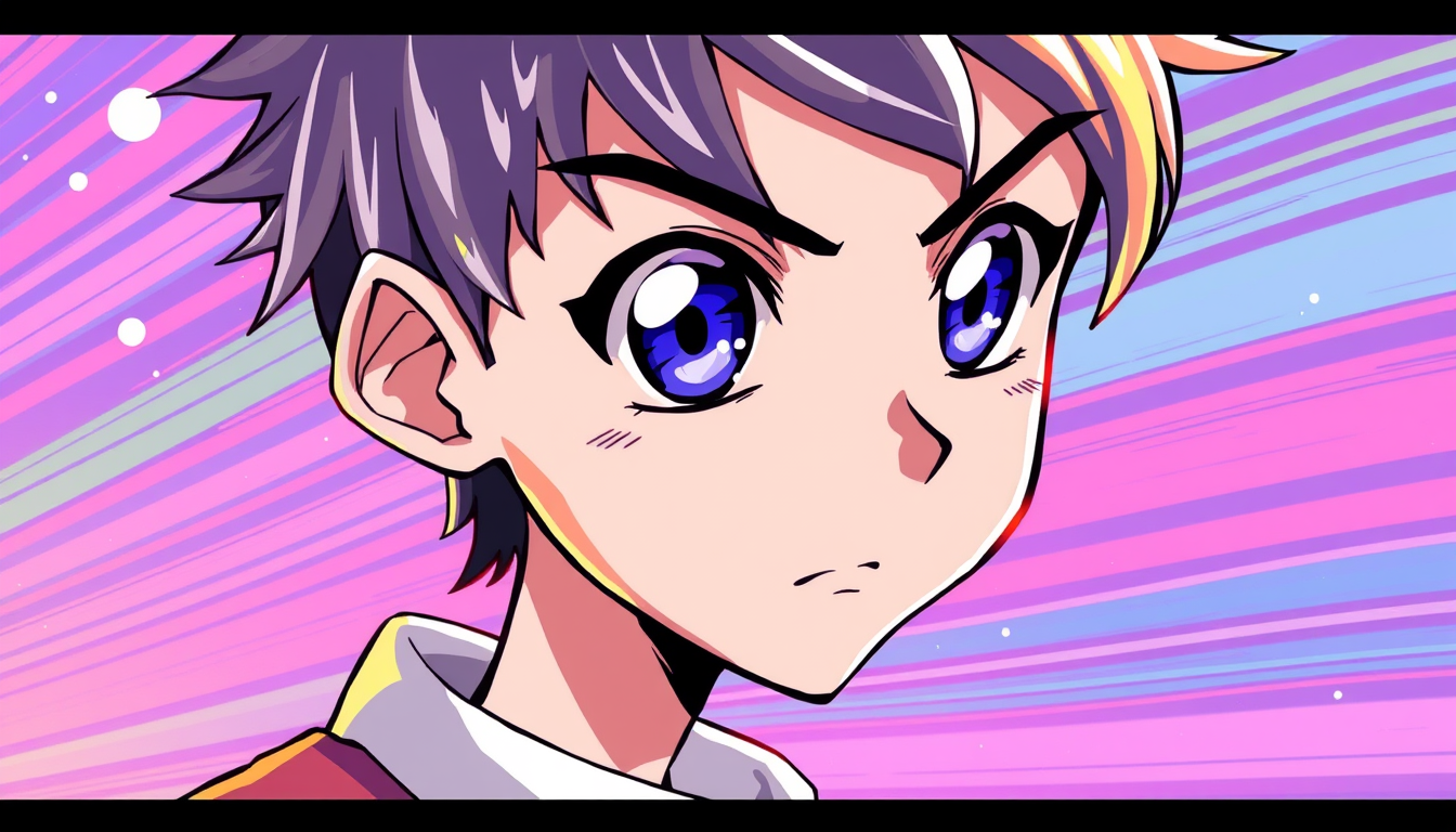 Anime idea: anime style, vibrant colors, expressive eyes, a stickman , detailed anime illustration