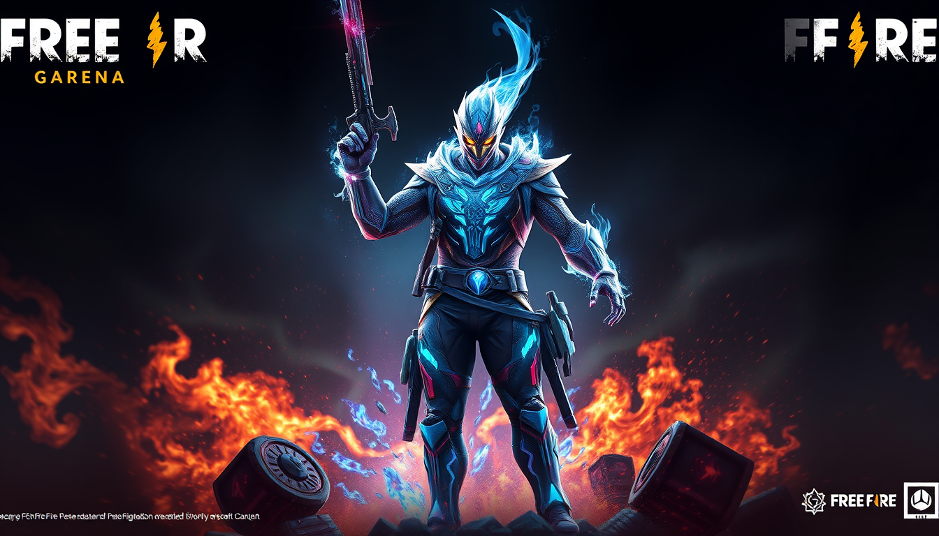 Main art studio: Quiero una imagen basada a free fire garena es un videojuego muy popular a nivel mundial y quiero que me generes la imagen de un evento relacionado co