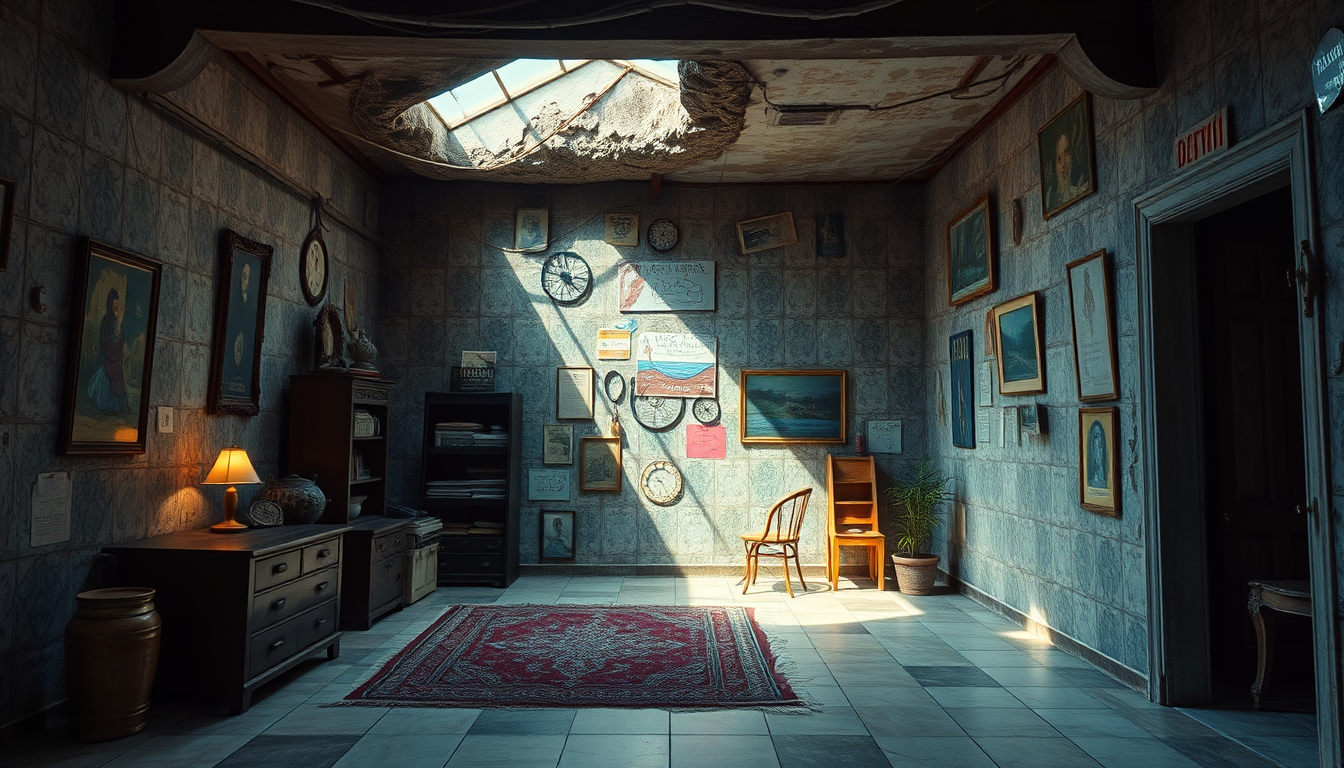 Main art studio: crie uma imagem de uma loja dos anos 90
