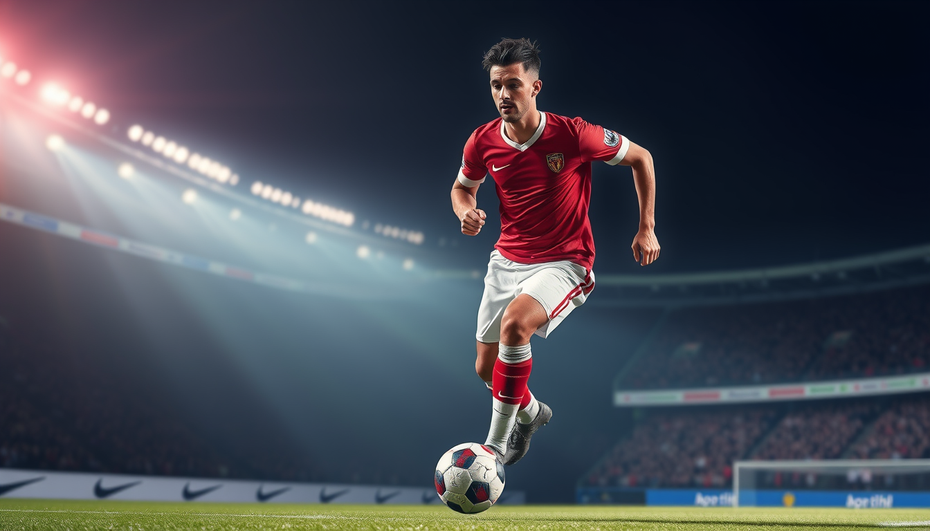 Main art studio: Create a picture of a footballer
