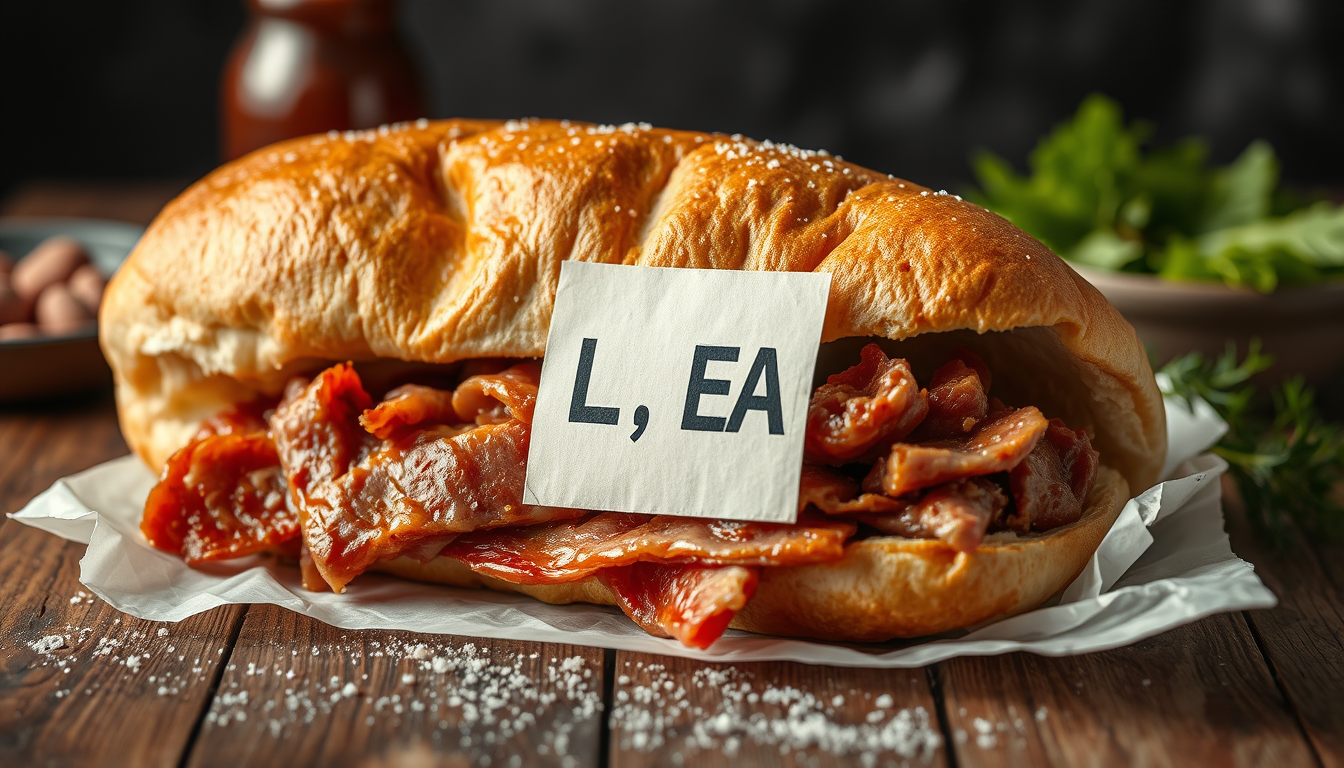 Main art studio: ein riesen döner mit fleisch und sosse wo auf dem papier V L E R A drauf steht