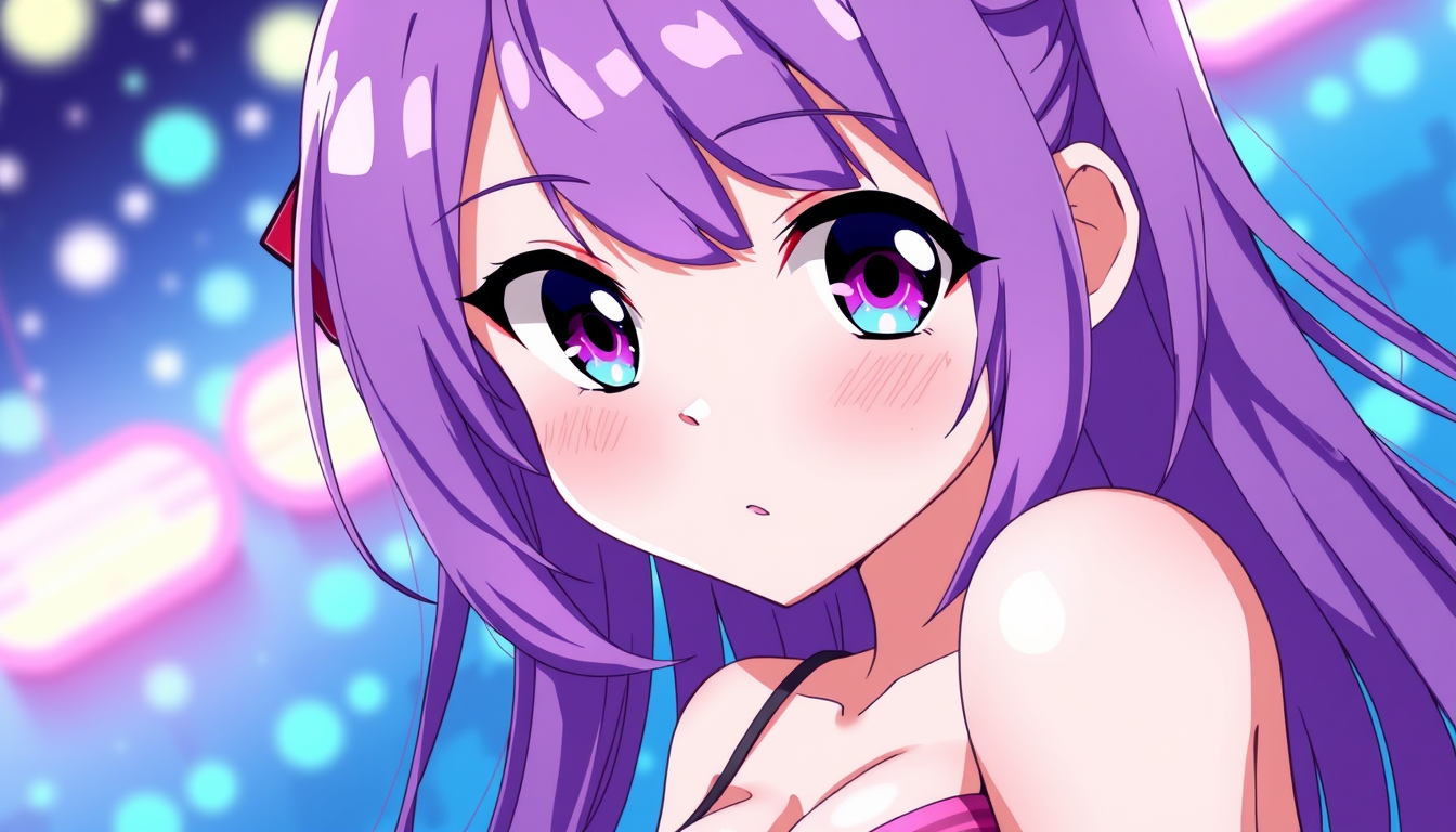 Anime idea: anime style, vibrant colors, expressive eyes, anime girl in a bikini , detailed anime illustration