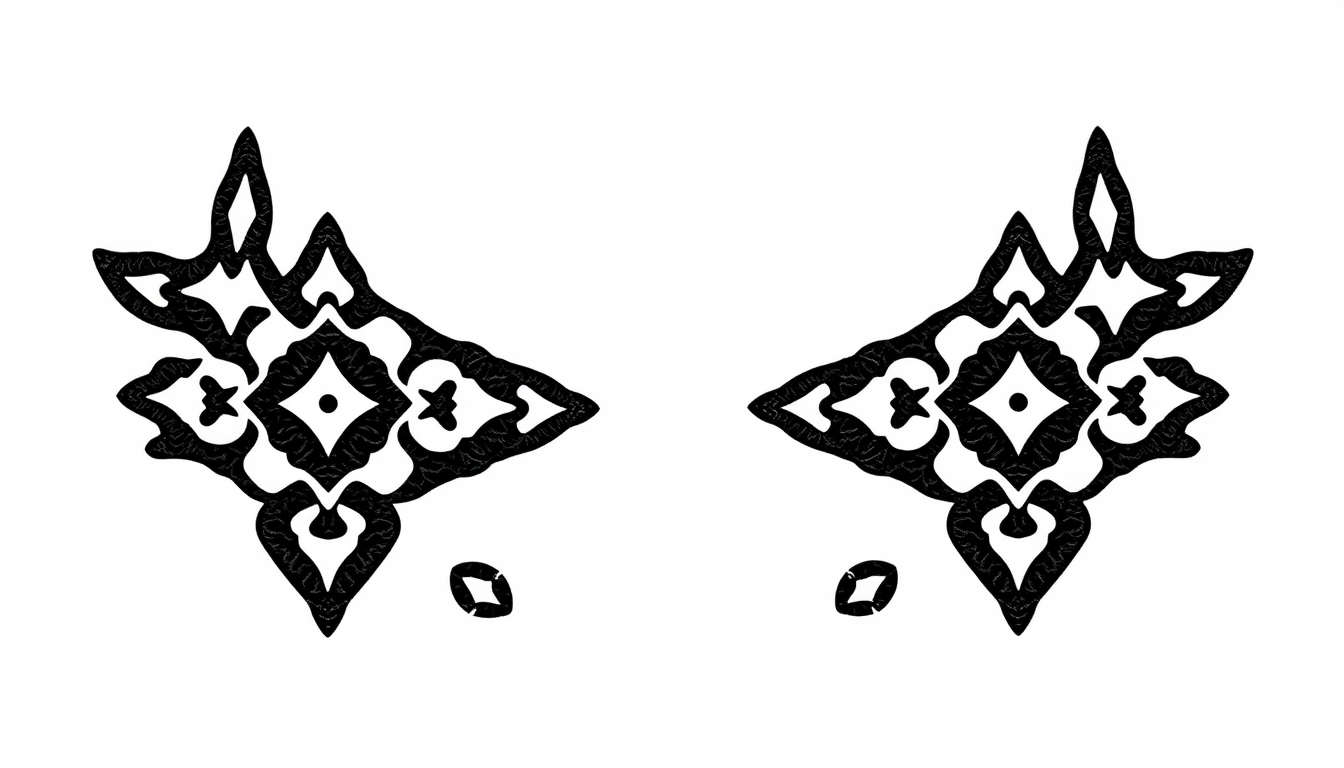Stencil idea created from the prompt: high-contrast stencil concept, solid connected black shapes, minimal isolated islands, Generate a stylish, intricate black-and-white geometr