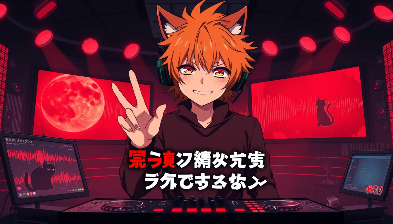 AI Art prompt example created from the prompt: A dramatic 16:9 anime episode thumbnail for Episode 9 of a Japanese anime series. Main character: Kuroda Atsumu, a 14-year-old boy and digit