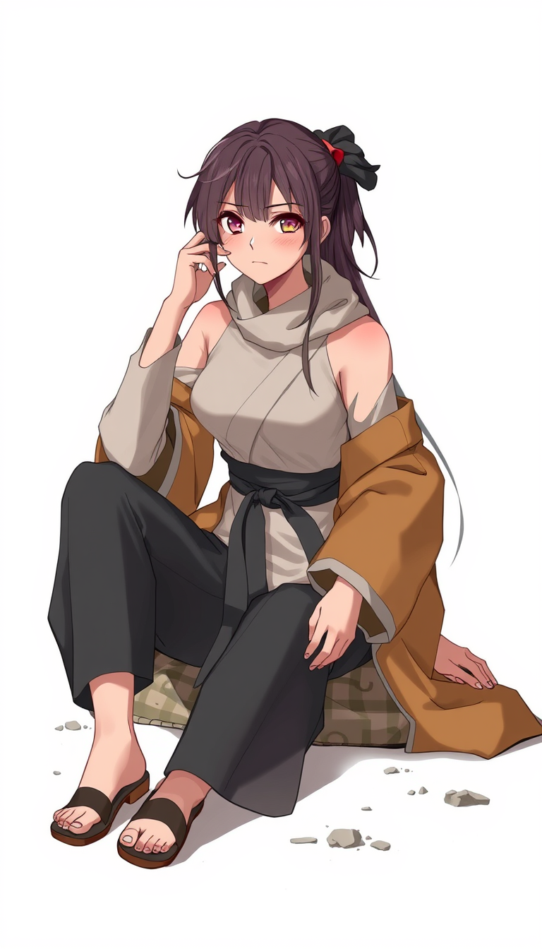 Pose idea created from the prompt: a clear single-character pose reference with readable weight, gesture, limb separation, camera angle, and simple clothing, deliberate compos