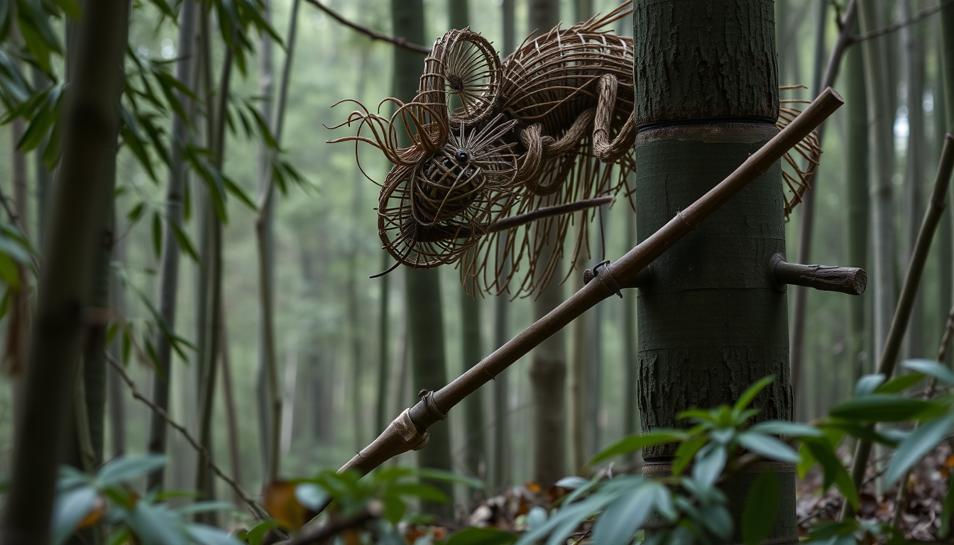 Main art studio: Samourai dans une forêt de bambou