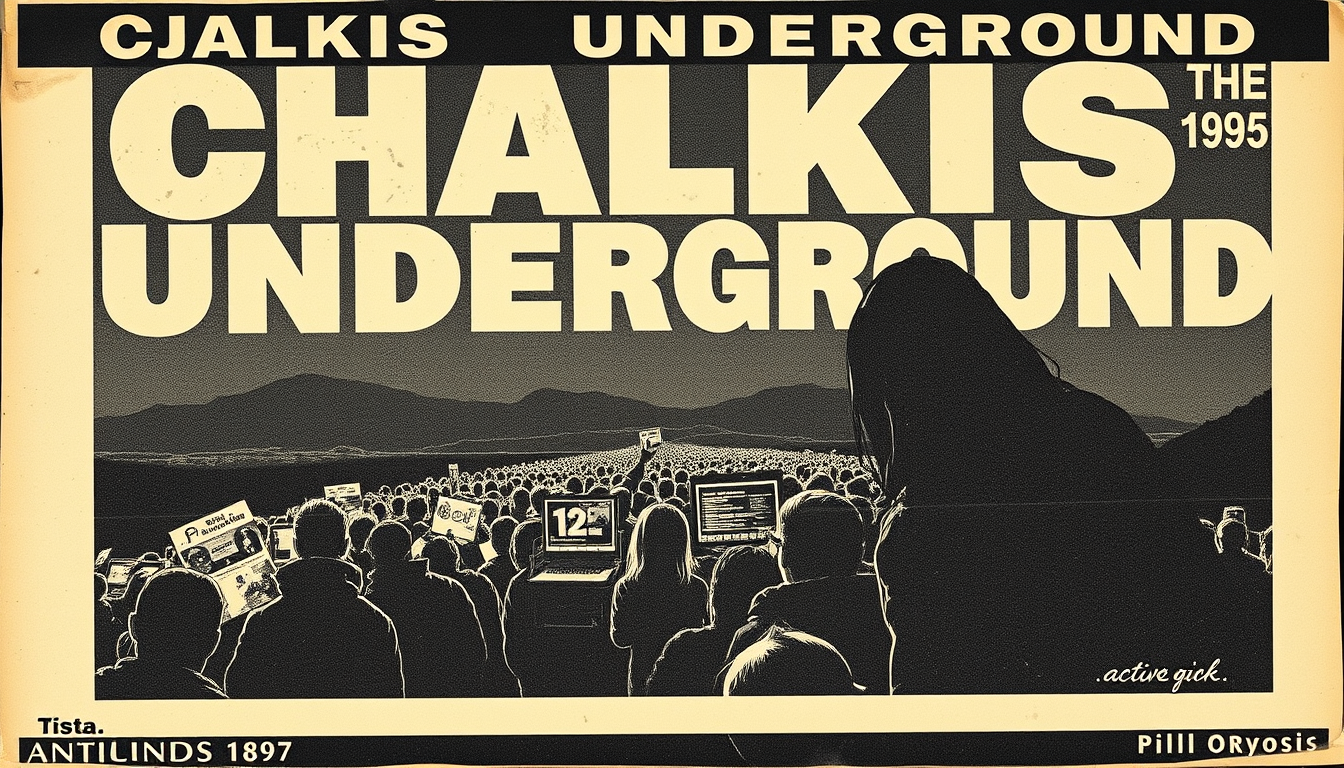 AI Art prompt example created from the prompt: Create a gritty 1980s Greek underground music poster aesthetic for a cultural archive called “CHALKIS UNDERGROUND”. Evoke the atmosphere of 