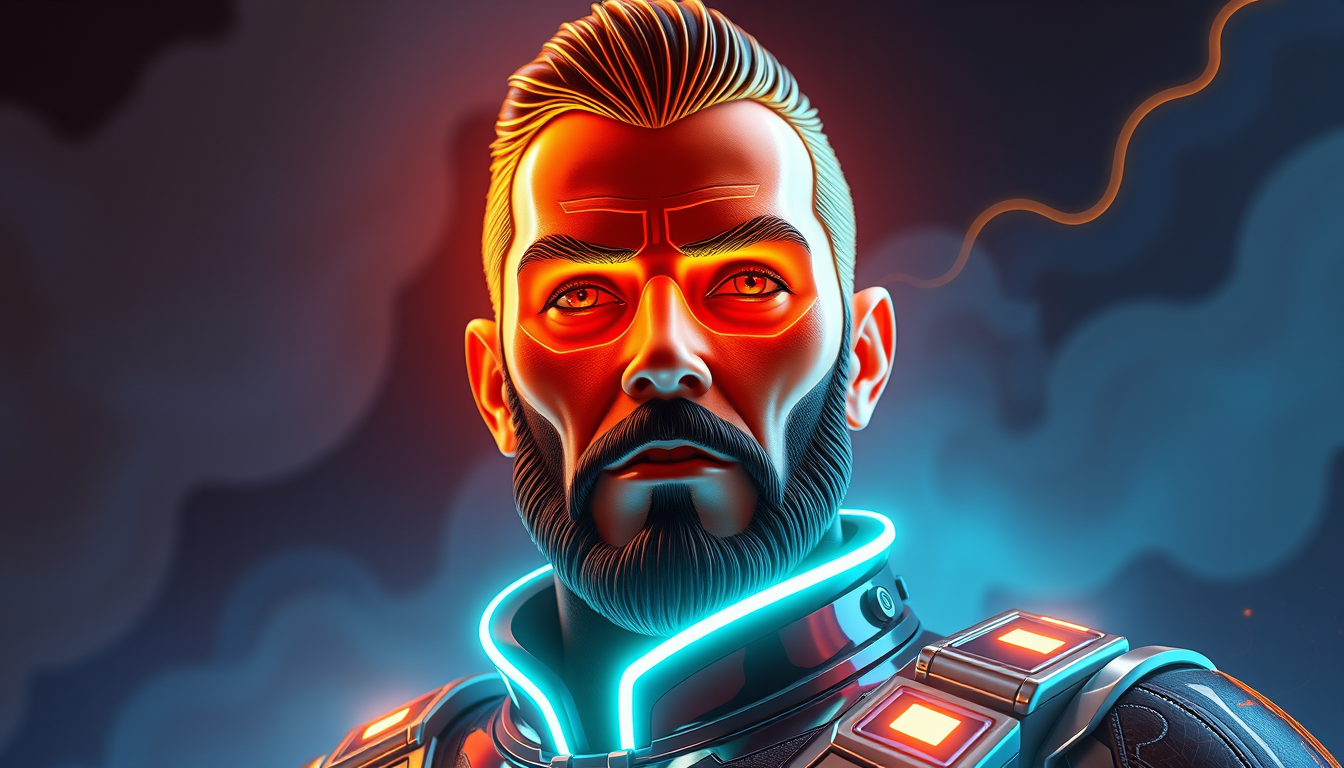 Main art studio: Создай невероятно эпичного аниме-ниндзя по имени NEONMAX — Король Теней. Его образ идеально разделён пополам: 50% чёрного и 50% белого цвета. На нём з