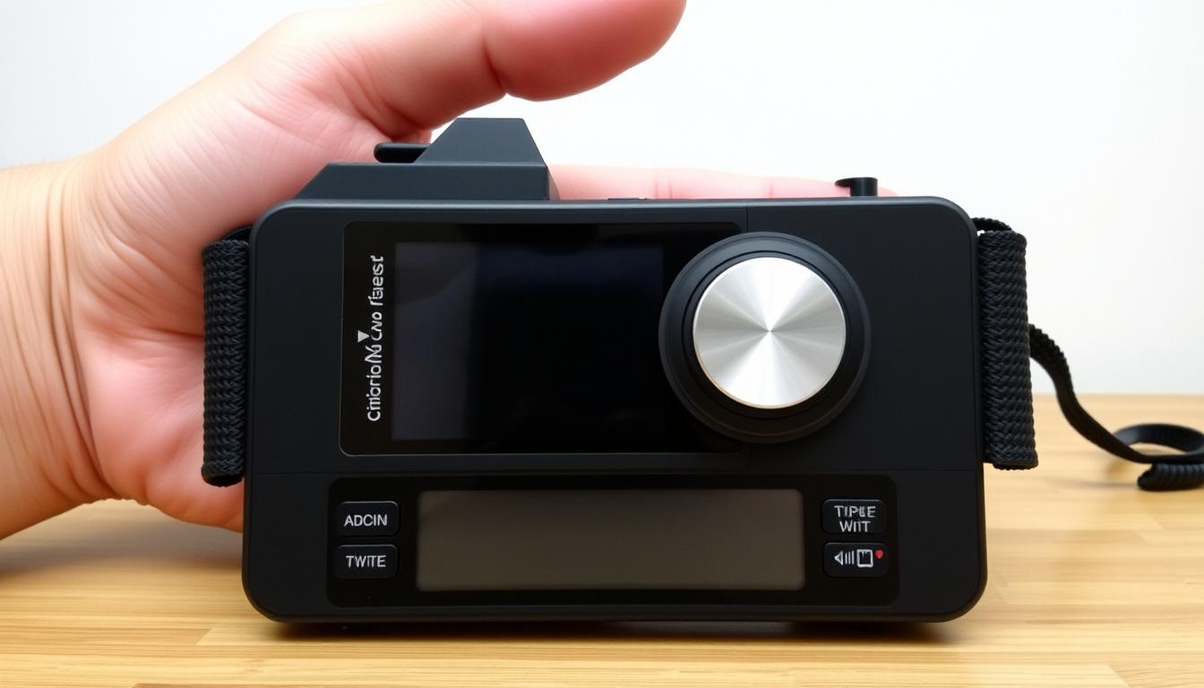 Main art studio: Please make a video that showing my product. Turning it from front to back 2 times with that hand in the picture.
