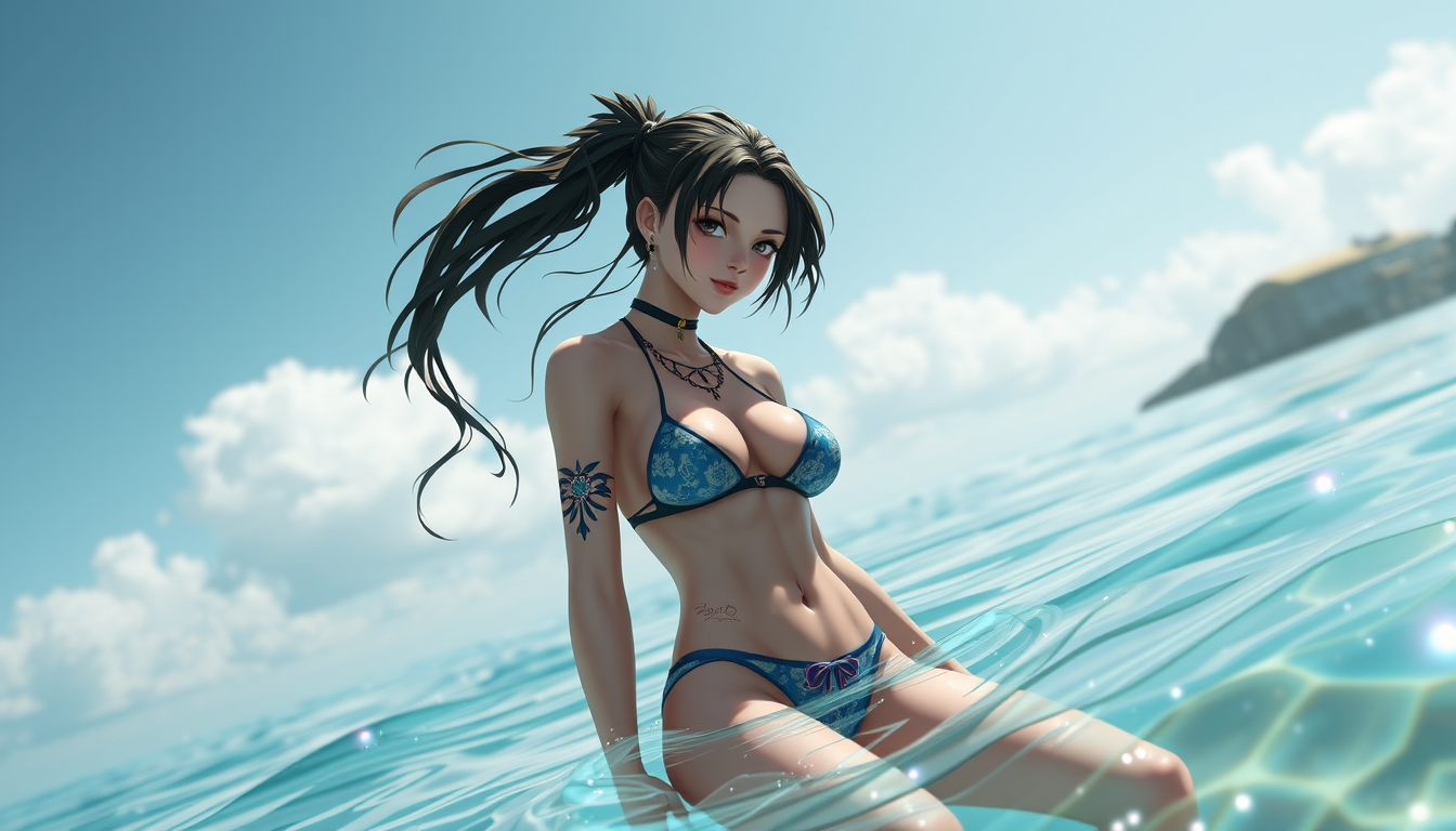 AI Art prompt example created from the prompt: uta bikini