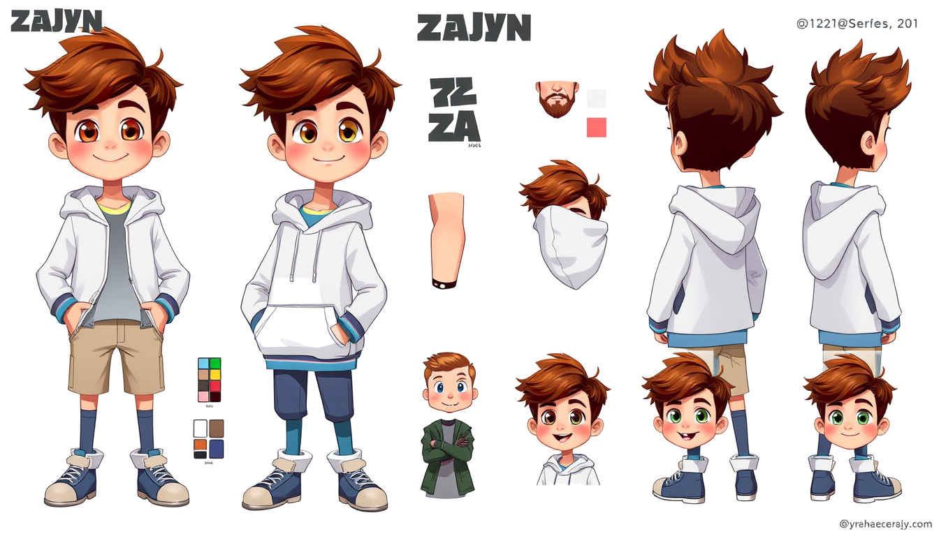 Character Sheet idea created from the prompt: a visual character reference sheet with a dominant full-body view, controlled details, palette swatches, and supporting expressions or acces
