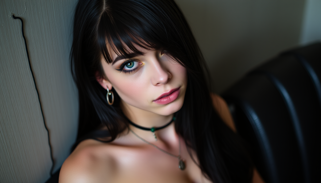 AI Art prompt example created from the prompt: sexy goth girl