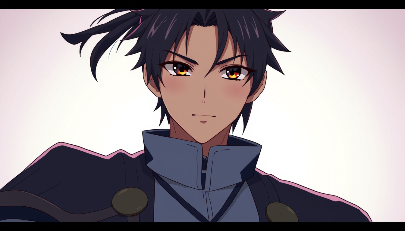 AI Anime Character idea created from the prompt: an anime character with a legible silhouette, controlled costume language, and expressive face, deliberate composition, دختر مو : طلایی و دو
