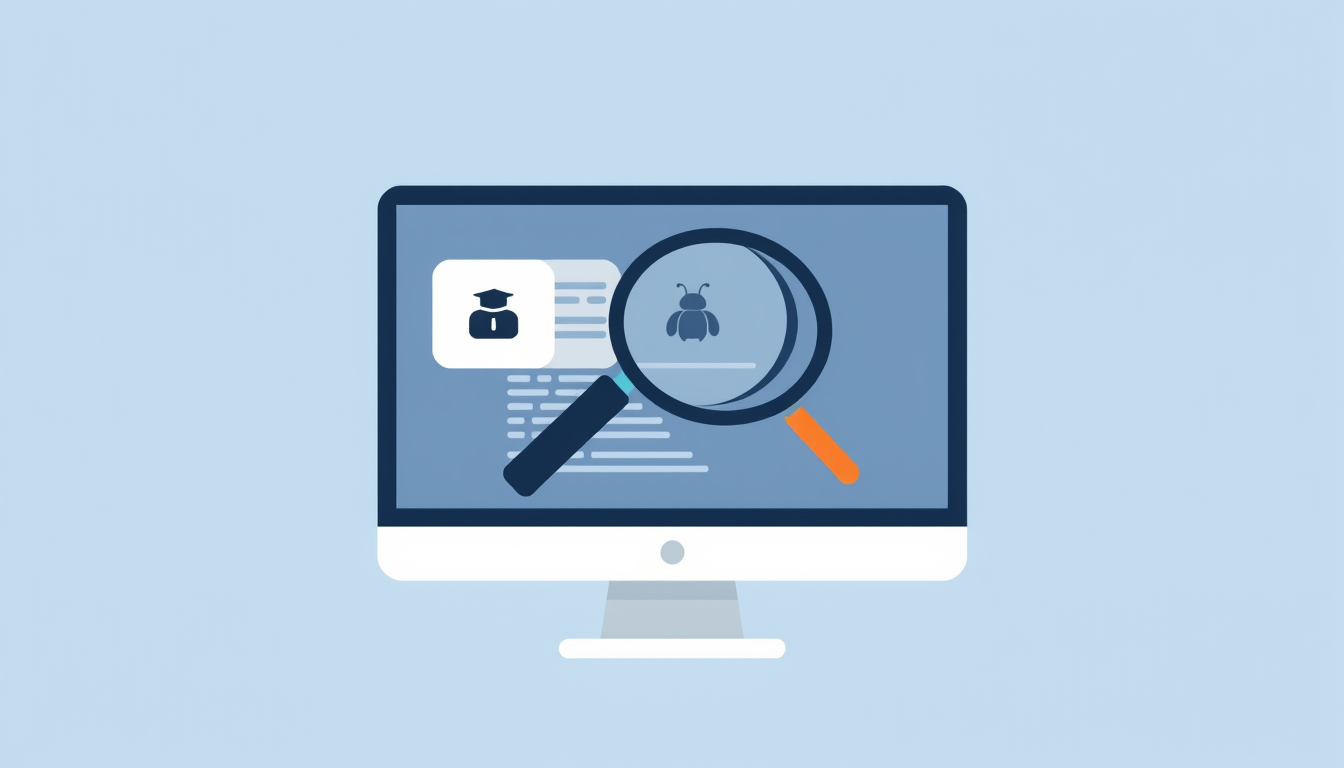 Icon idea created from the prompt: app icon, clean minimal symbol, bold simple shape, flat design, A modern elegant software testing icon, a computer screen with clean code, a