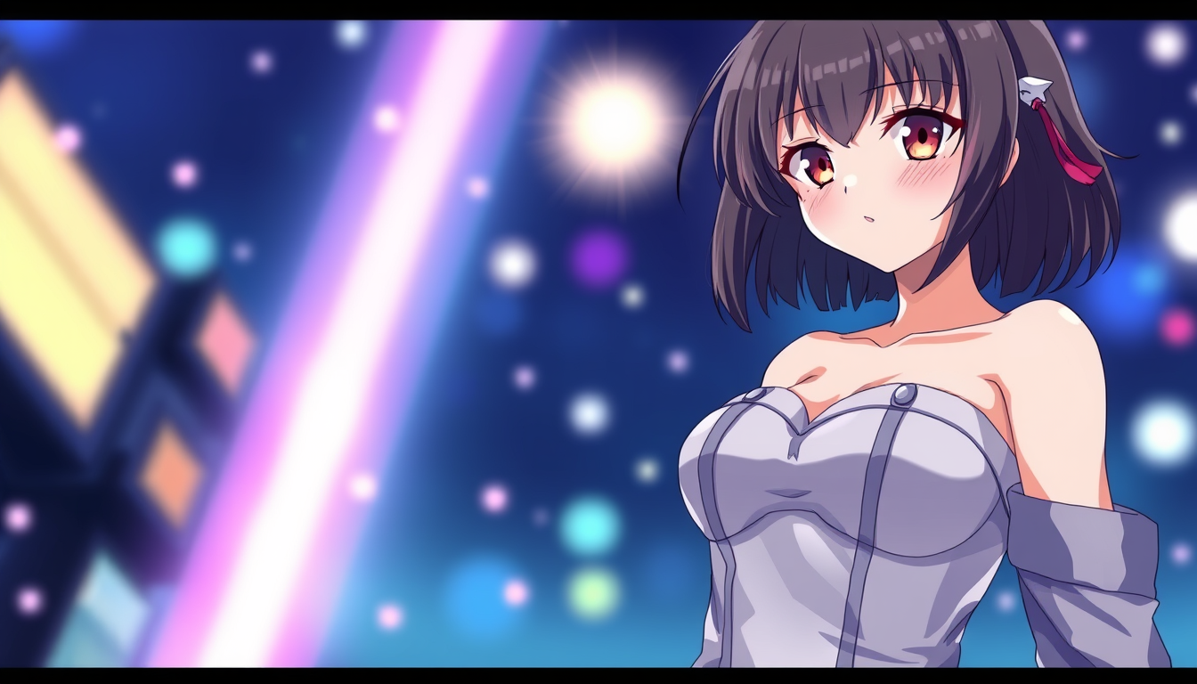 Anime idea: anime style, vibrant colors, expressive eyes, anime girl breast , detailed anime illustration