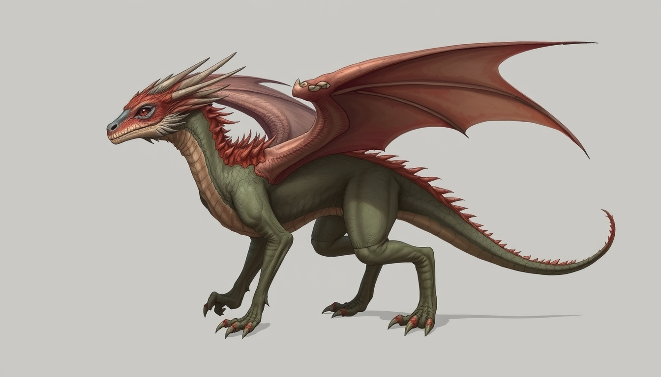 Creatures idea: original fantasy creature concept, imaginative anatomy, detailed texture, flying squrrel giant dragon lady , full-body creature design sheet