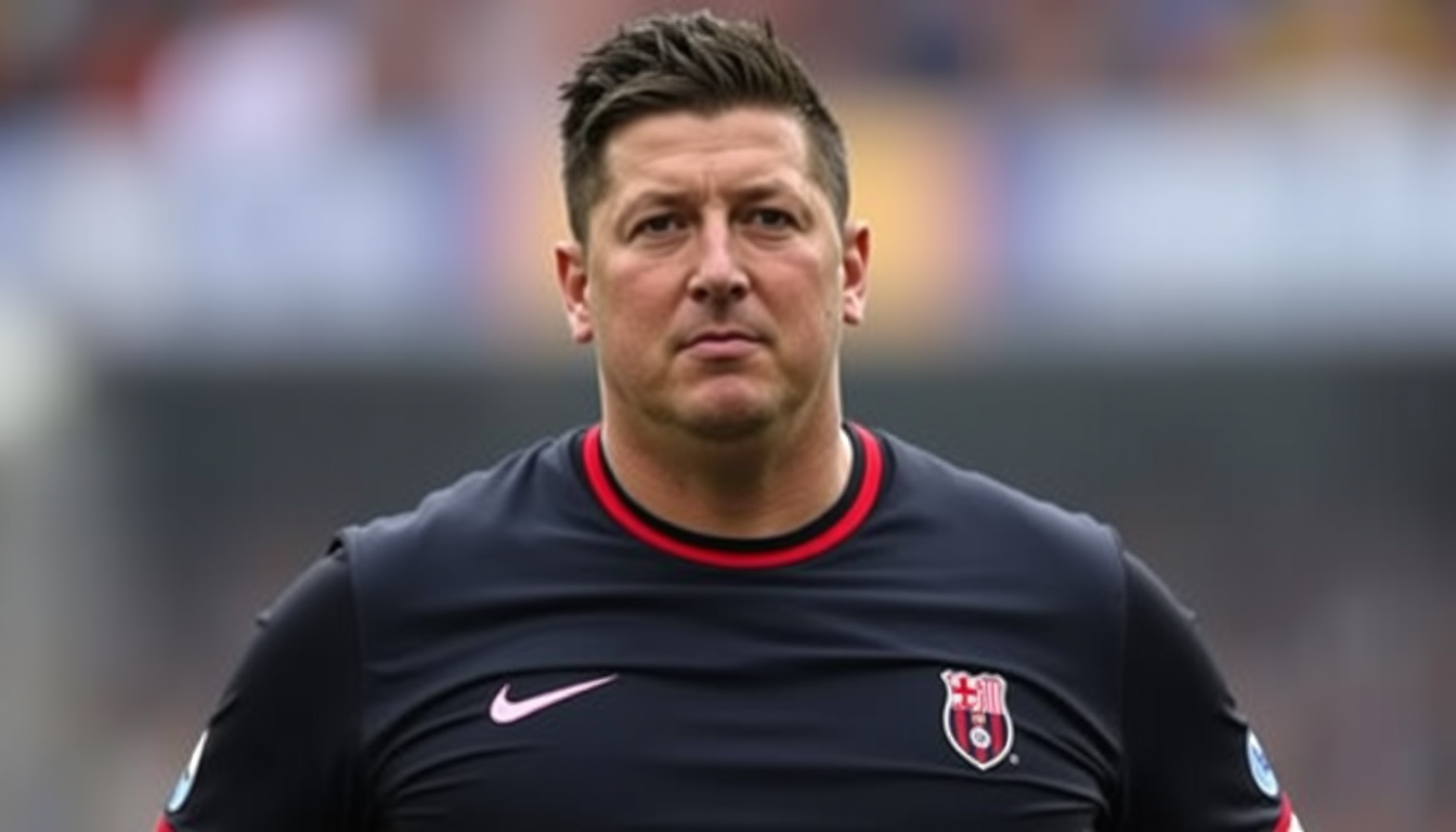Main art studio: A picture of a fatter Lewandowski, the football player