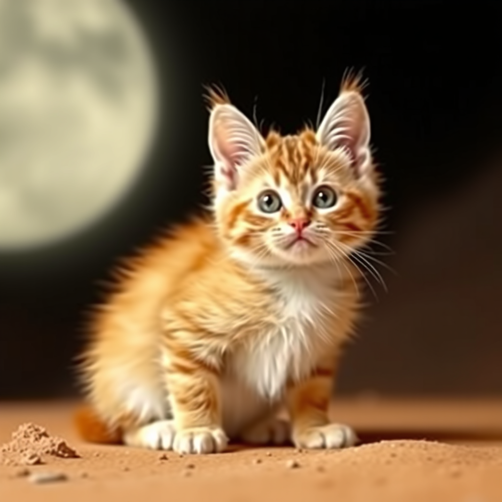 Main art studio: Un chaton beige sur Mars