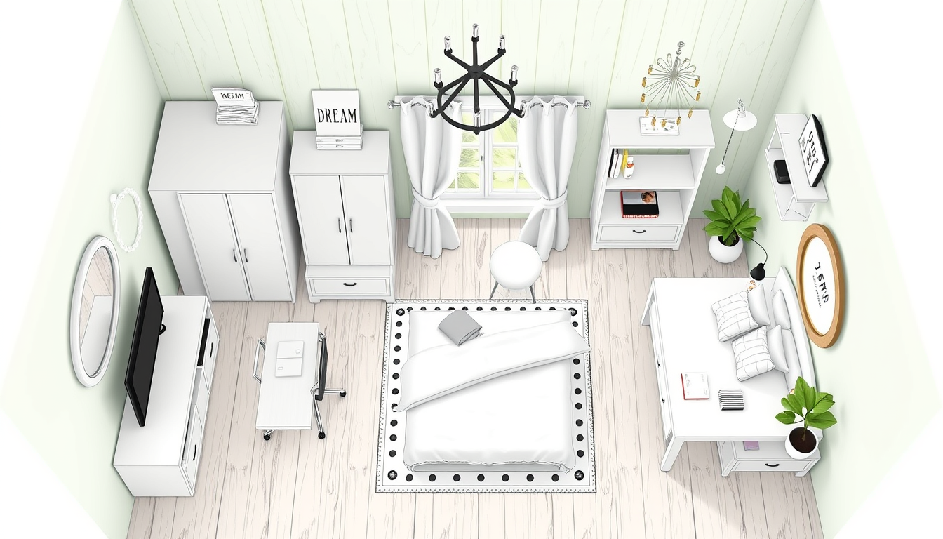 Main art studio: Create a beautiful, hand-drawn Pinterest-style miniature dorm room design for a 5 × 5 inch square floor with only two 5 × 5 inch wooden walls arranged