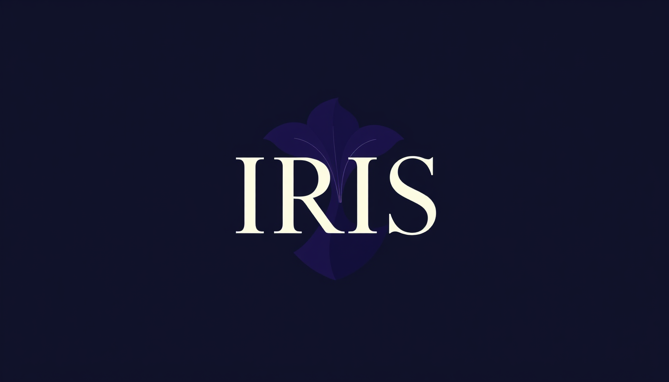 Main art studio: reate a minimalist abstract wordmark logo for a modern perfume brand called IRIS. Create a minimal abstract wordmark logo for “IRIS”, using only the l