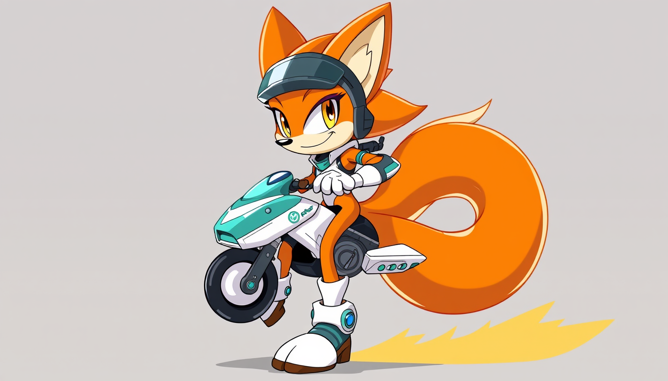 Main art studio: Full-body cartoon anthropomorphic fox character, fully animal-like proportions, orange fox fur covering the entire body, large expressive eyes, two bi