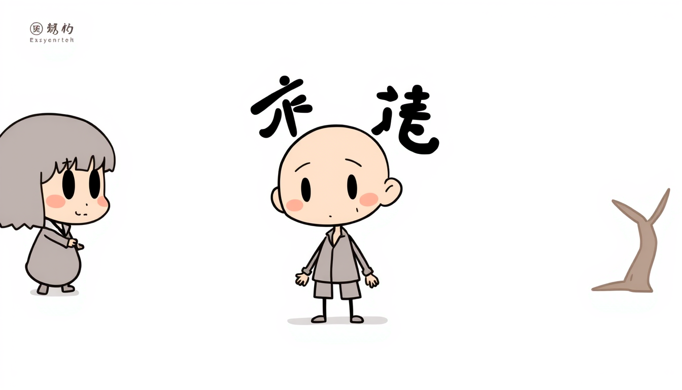 AI Chibi idea created from the prompt: a compact super-deformed character with an oversized head, simple silhouette, and readable expression, deliberate composition, 머리는 단발이고 흑발인