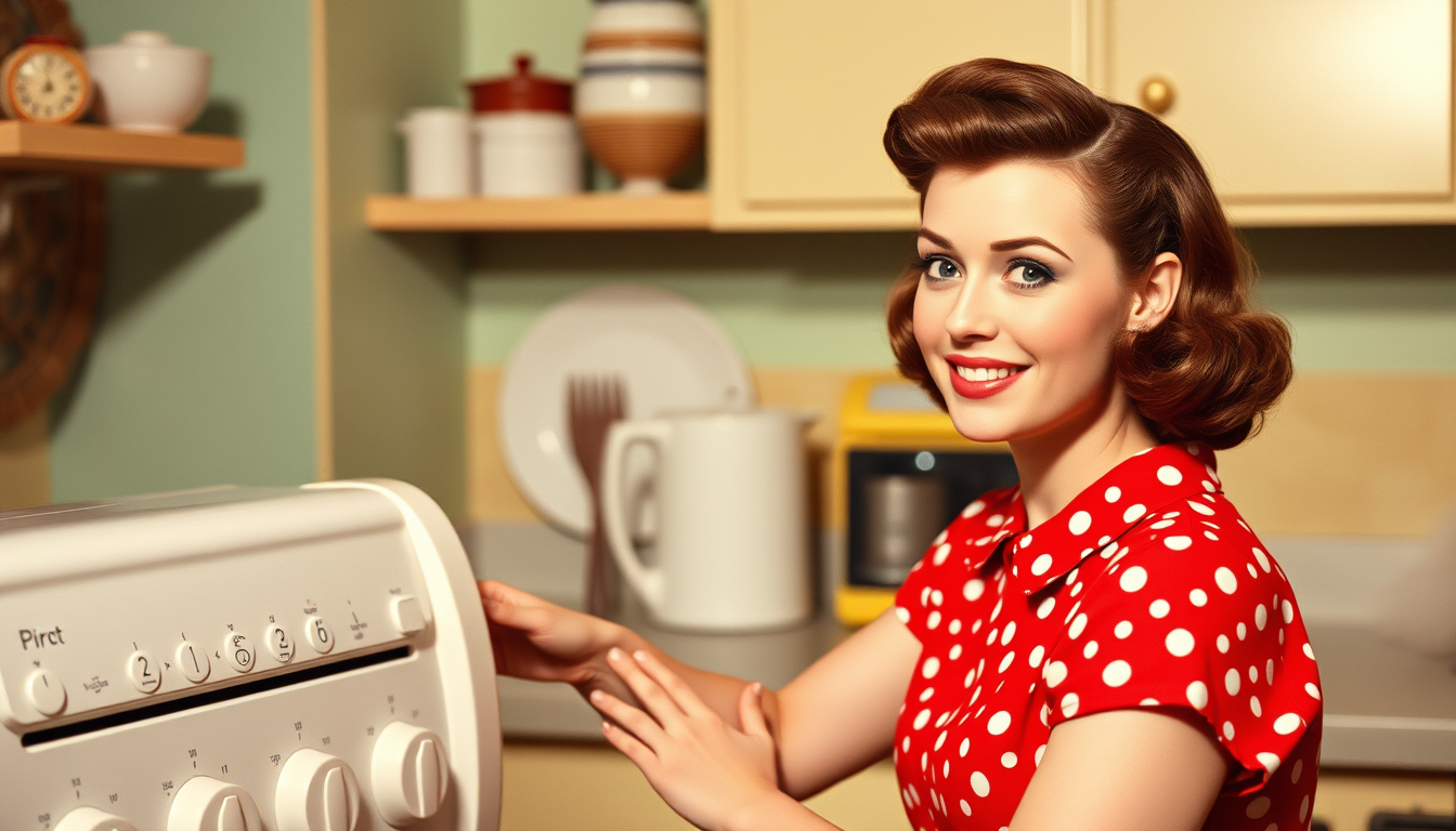 Main art studio: 1950s housewife